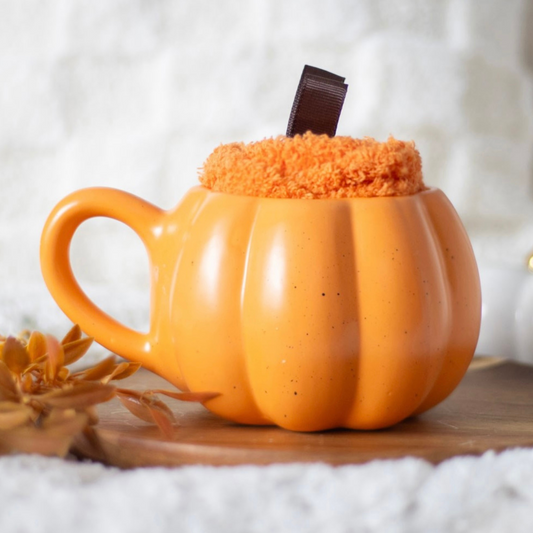 Coffret mug chaussette "Citrouille & Douceur"